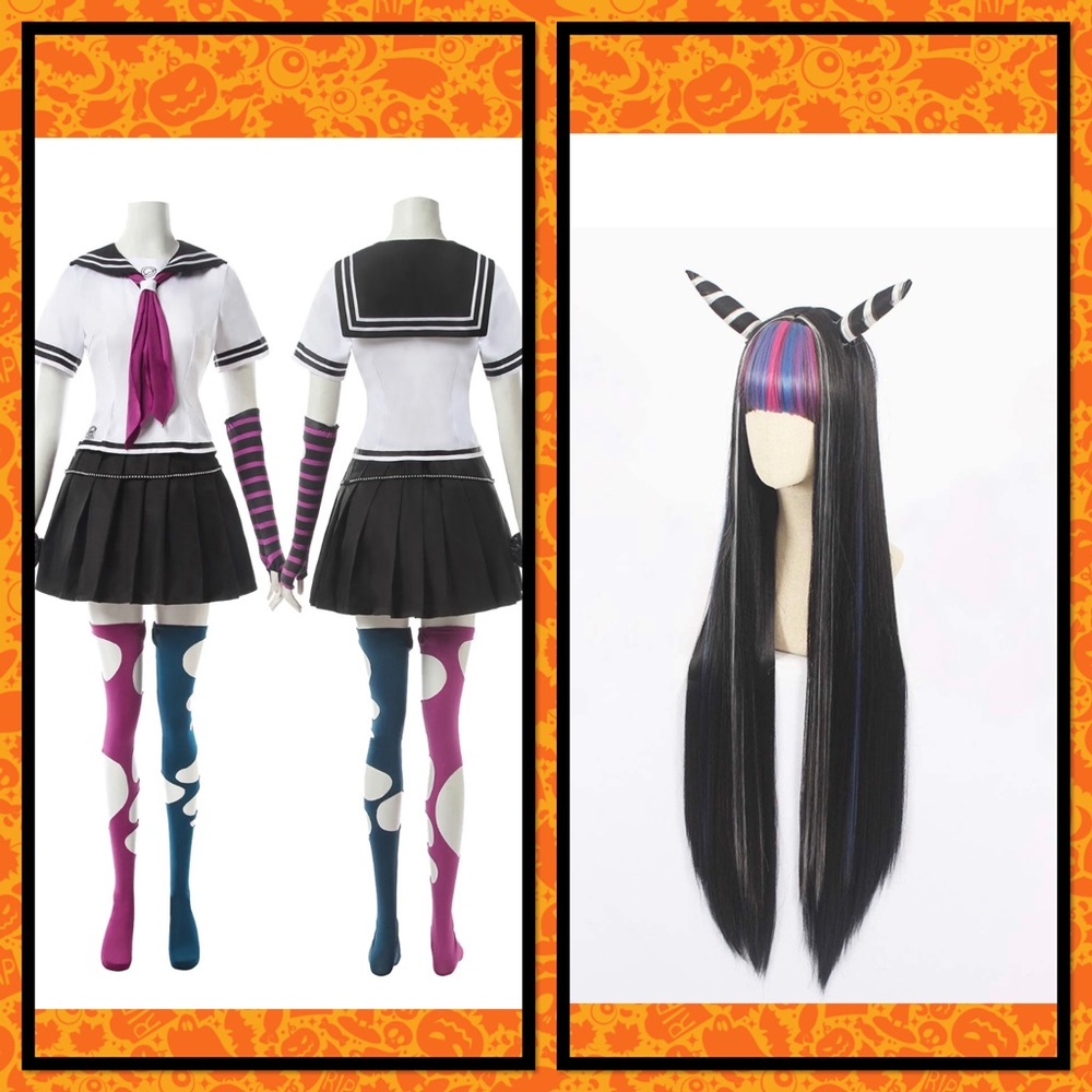 Danganronpa Ibuki Mioda Cosplay/Halloween Costume Plus Wig